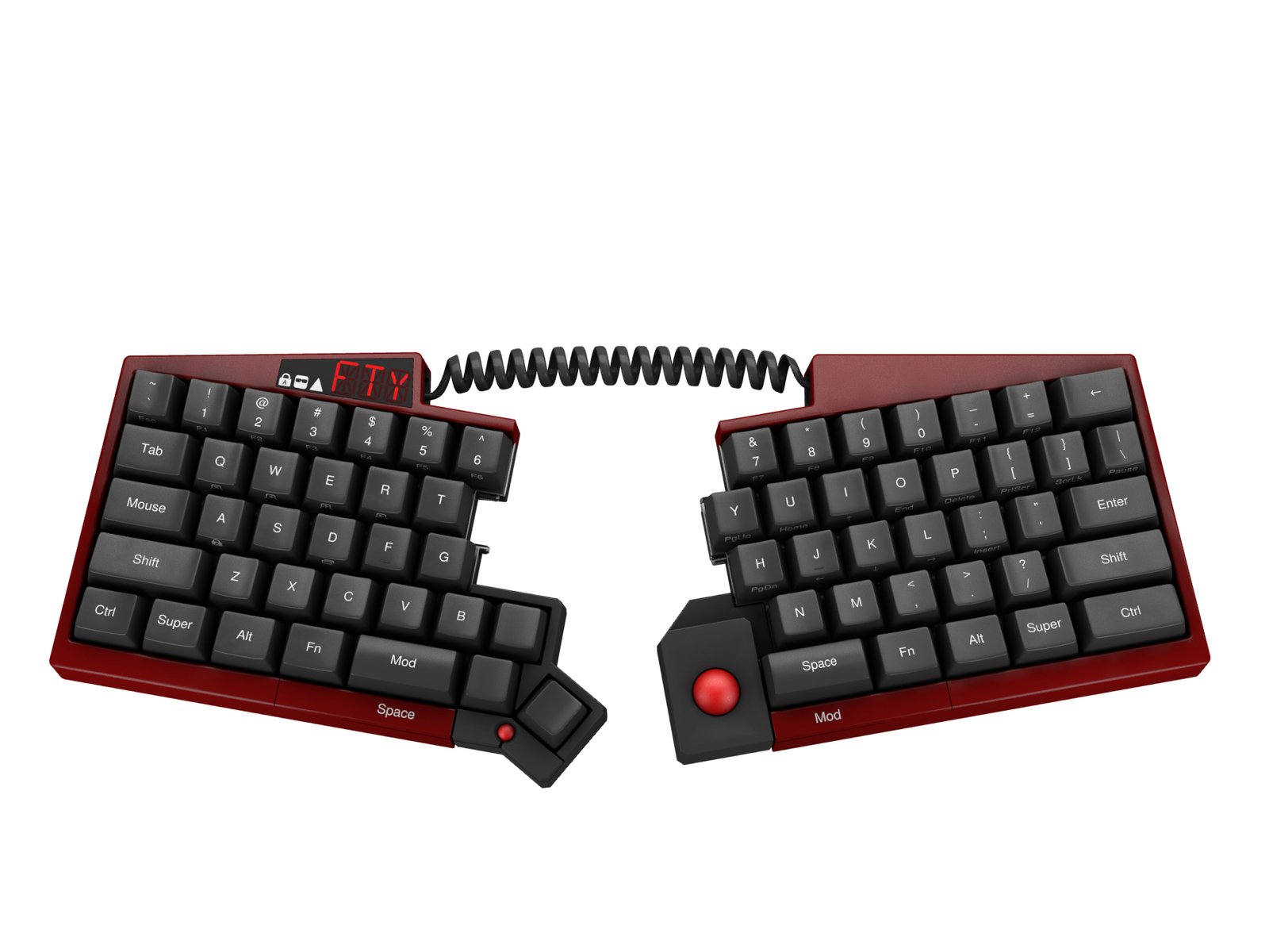 Ultimate Hacking Keyboard  UHK赤軸 難ありPC周辺機器