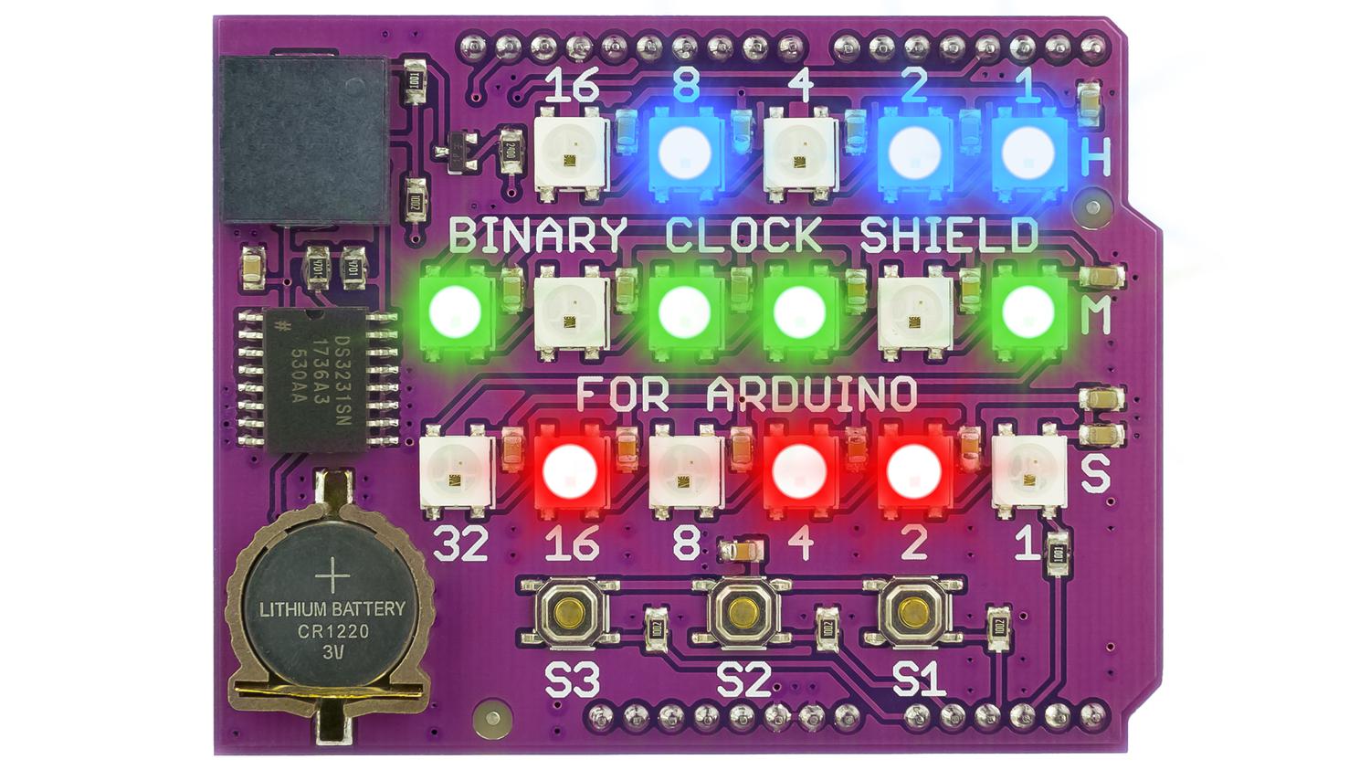 Binary Clock Shield | Crowd Supply