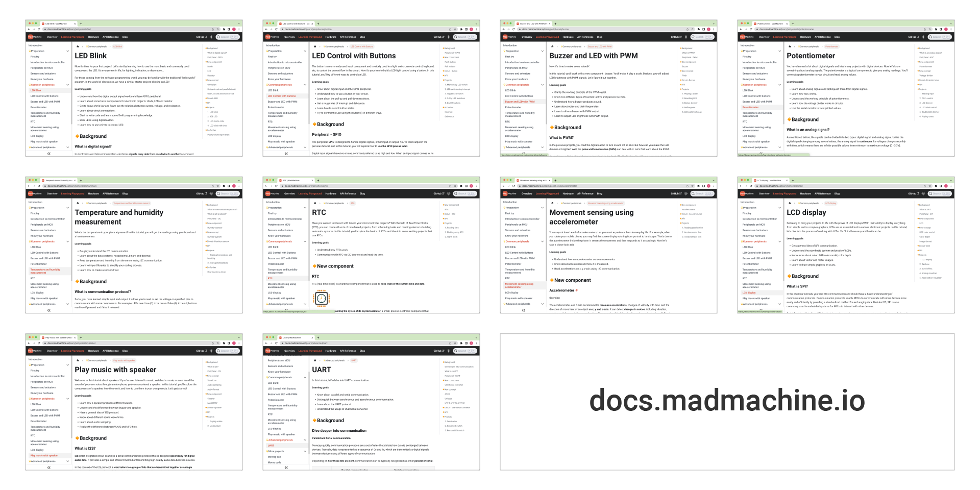 Docs screenshots